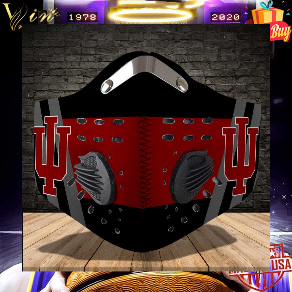 Indiana Hoosiers Logo Face Mask With Filter 3 Indiana Hoosiers Logo Face Mask With Filter