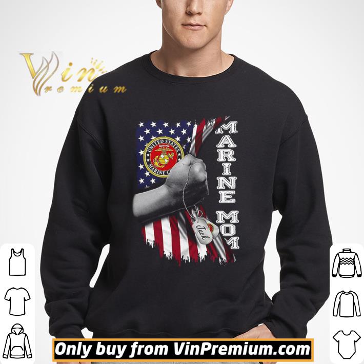 Marine Mom American Flag shirt