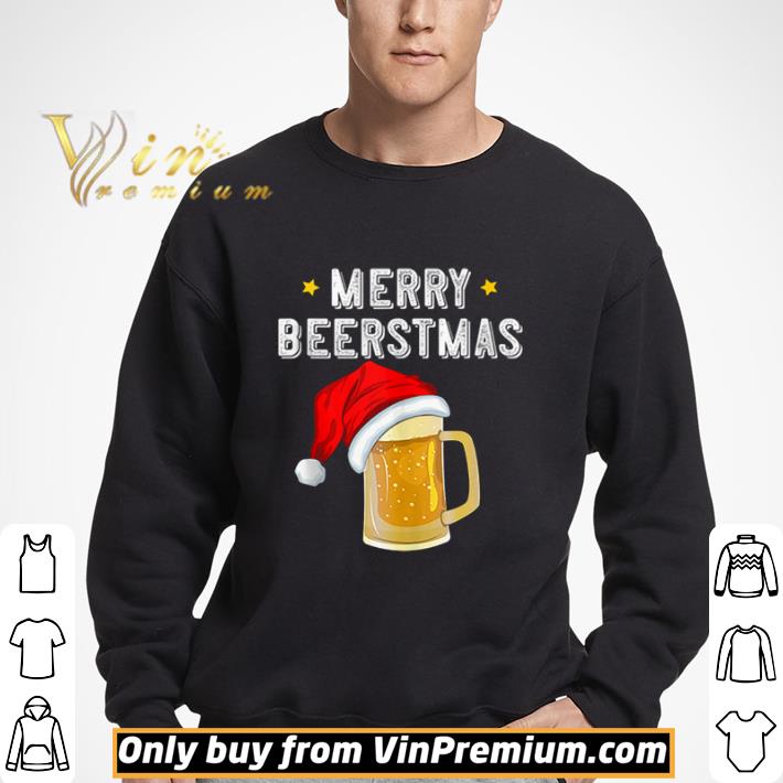 Christmas Beer Merry Beerstmas Drinking Team Squad Ale Party shirt