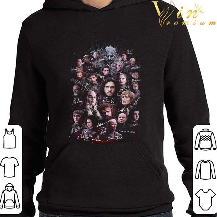 Game Of Thrones characters actors signatures shirt