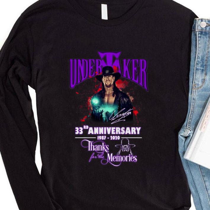 Official The Undertaker 33rd anniversary 1987-2020 thanks for the memories shirt