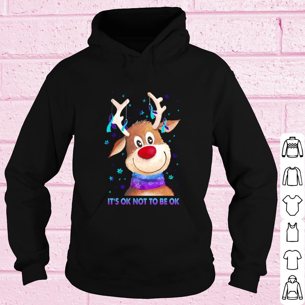 Premium Reindeer Suicide prevention it's ok not to be ok shirt