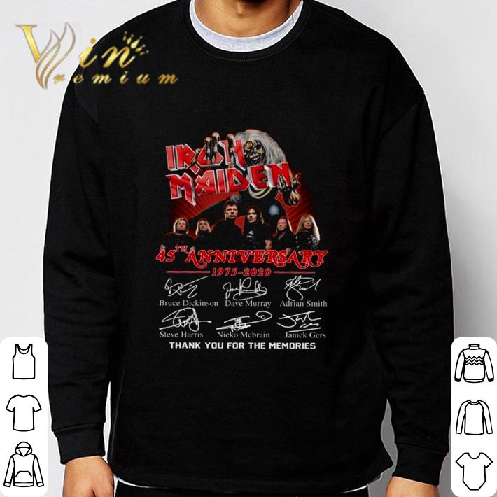 Signatures Iron Maiden 45th Anniversary 1975-2020 shirt Signatures Iron Maiden 45th Anniversary 1975-2020 shirt 3