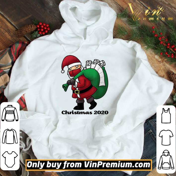 Santa with Face Mask and Toilet Paper Funny Christmas 2020 Essential shirt