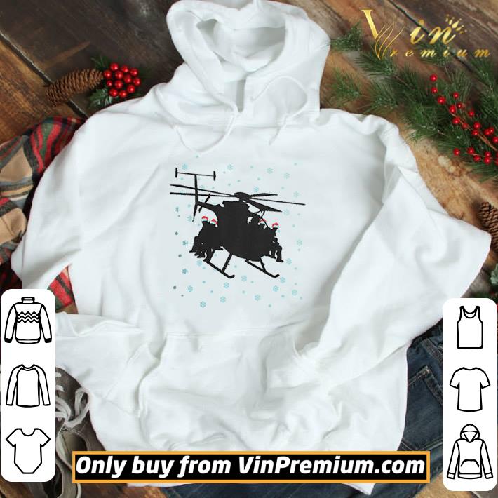 Snowboarding sit on Helicopter Christmas shirt