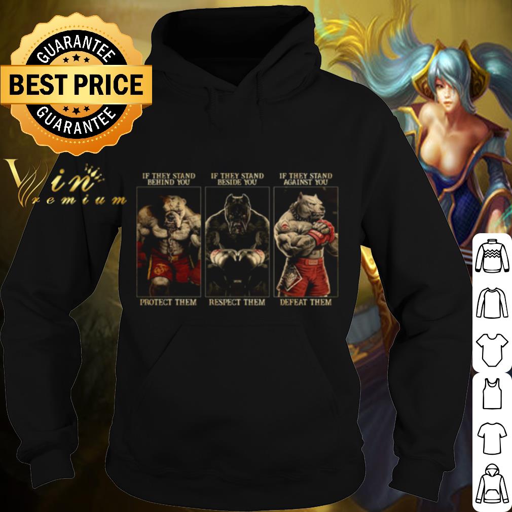 Pretty Pitbull Boxing Protect Respect Defeat If They Stand Behind You shirt