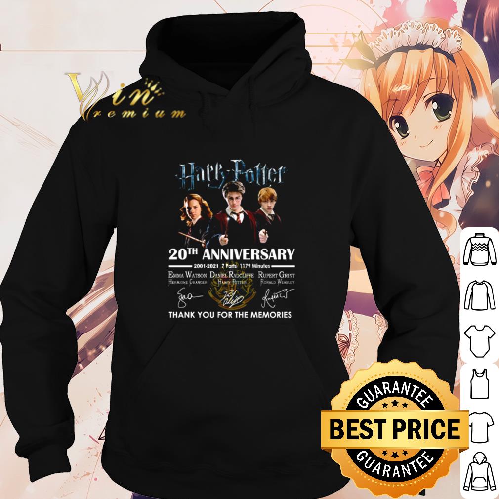 Official Harry Potter 20th Anniversary Thank you for the memories Signature shirt