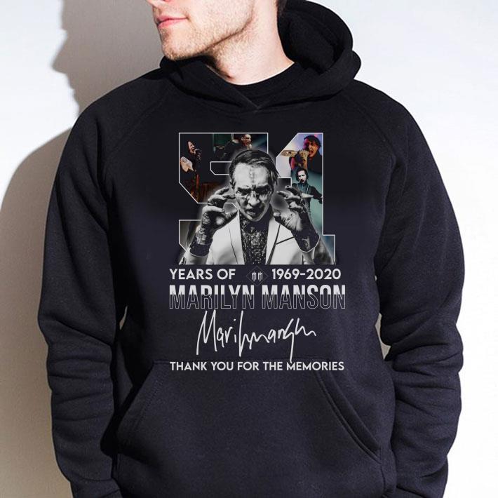 Best Marilyn Manson 51 Years Of 1969-2020 Signature Thank You For The Memories shirt 3 Best Marilyn Manson 51 Years Of 1969-2020 Signature Thank You For The Memories shirt