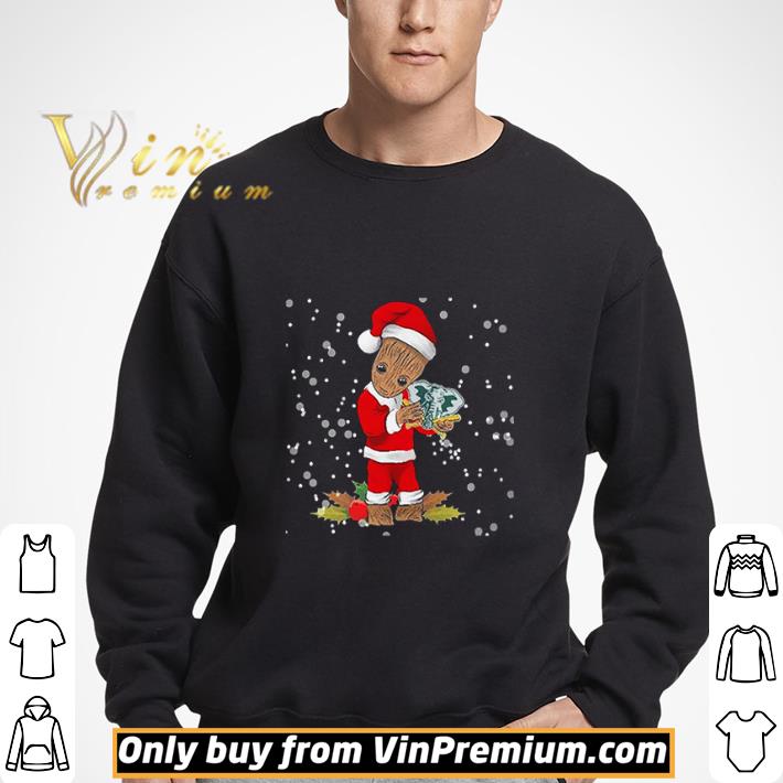 Santa Baby Groot Hug Oakland Athletics Christmas shirt