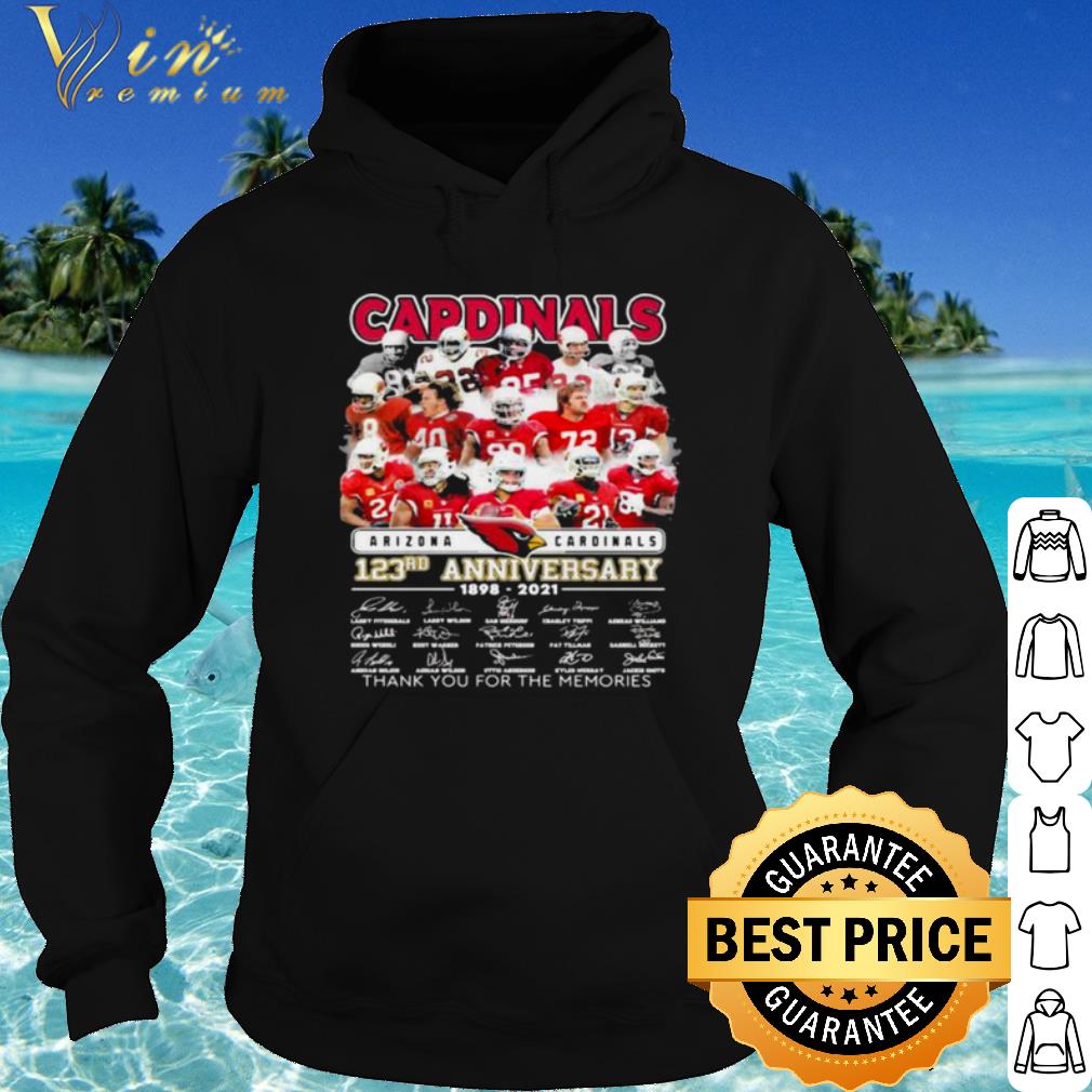 Nice Arizona Cardinals 123rd Anniversary Thank The Memories Signature shirt