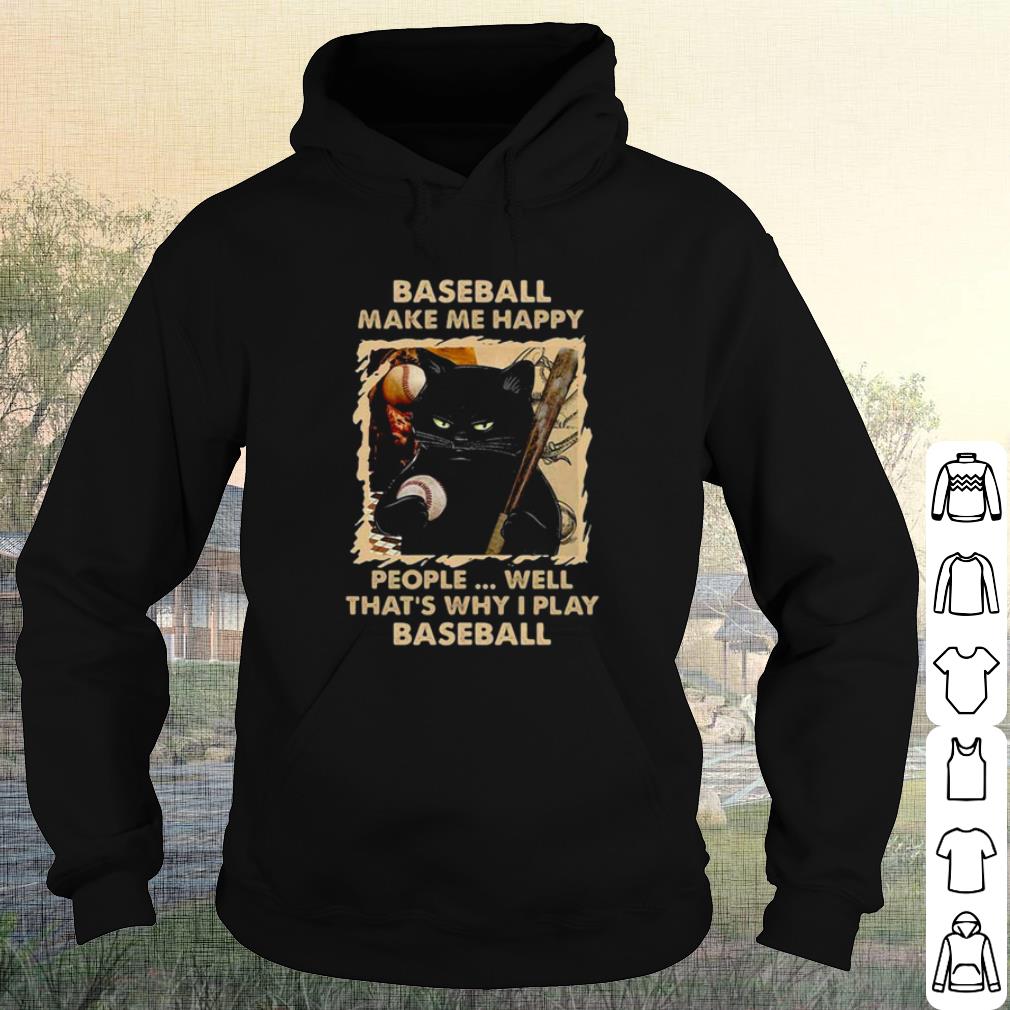 Official Baseball Make Me Happy That's Why I Play Baseball shirt