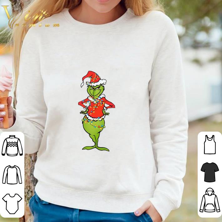 Top Santa Grinch Merry Christmas Lights shirt sweatshirt