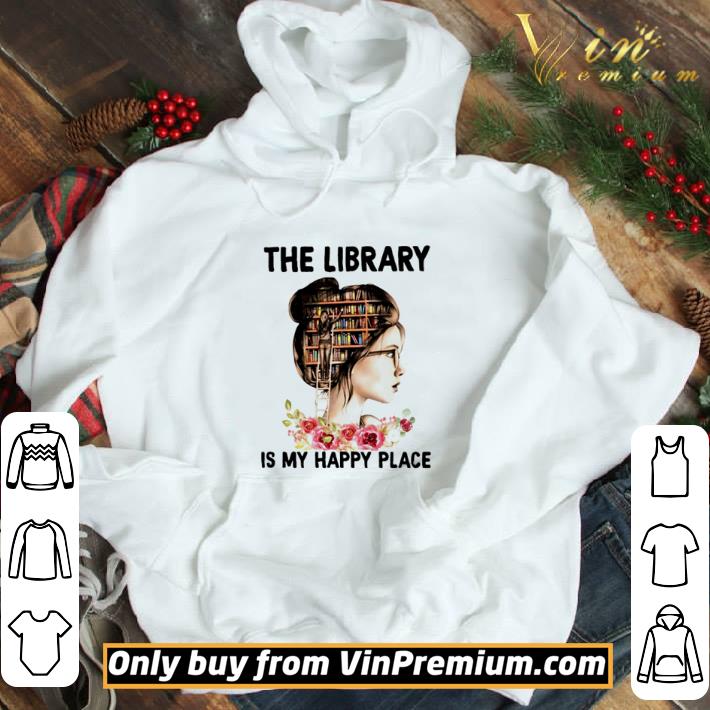 Book girl the library is my happy place shirt