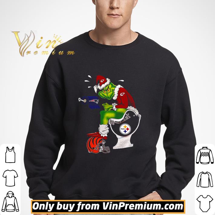 New England Patriots Grinch Kansas City Chiefs toilet Pittsburgh Steelers Cincinnati Bengals shirt