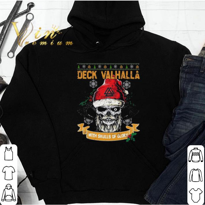 Santa Claus Deck Valhalla With Skulls Of Glory Ugly Merry Christmas tshirt