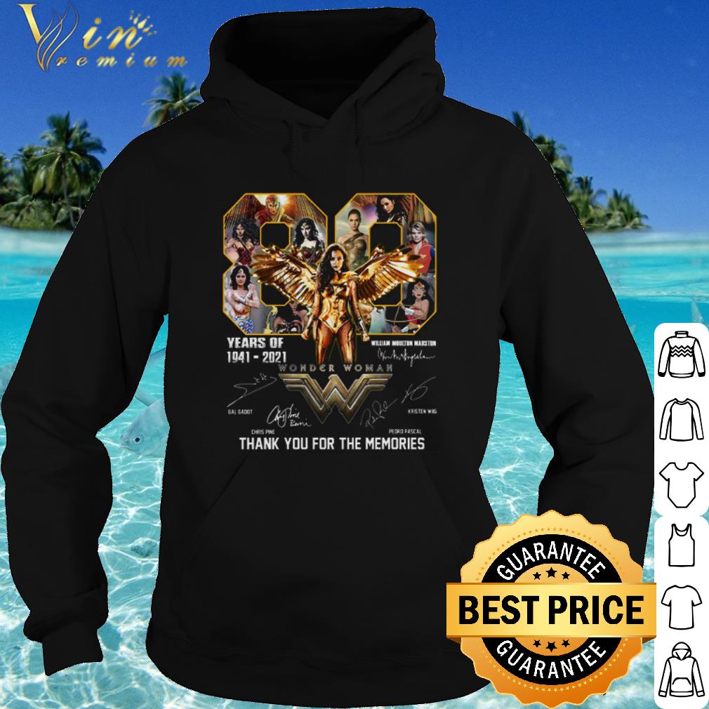 Official 80 years of 1941 2021 Wonder Woman William Moulton Marston Signature shirt