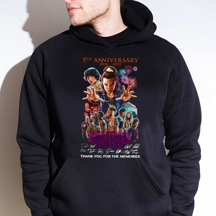 Official Netflix Stranger Things 5th Anniversary 2016-2021 Signatures shirt 3 Official Netflix Stranger Things 5th Anniversary 2016-2021 Signatures shirt