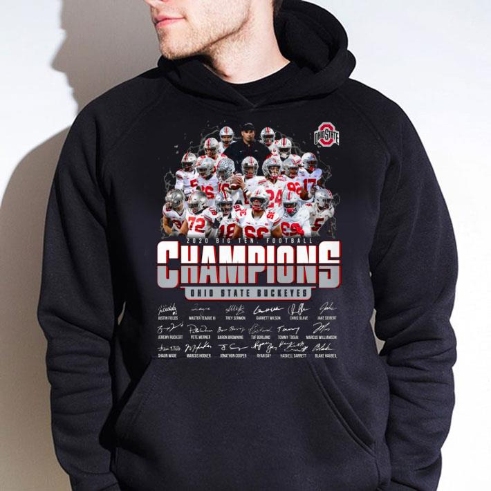 Premium 2020 Big Ten Football Champions Ohio State Buckeyes Signatures shirt