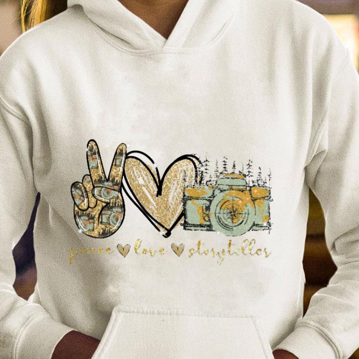 Premium Peace Love Storyteller Camera shirt