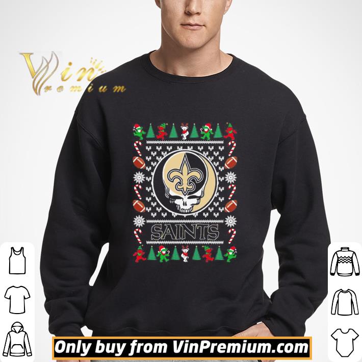 New orleans saints grateful dead ugly christmas shirt