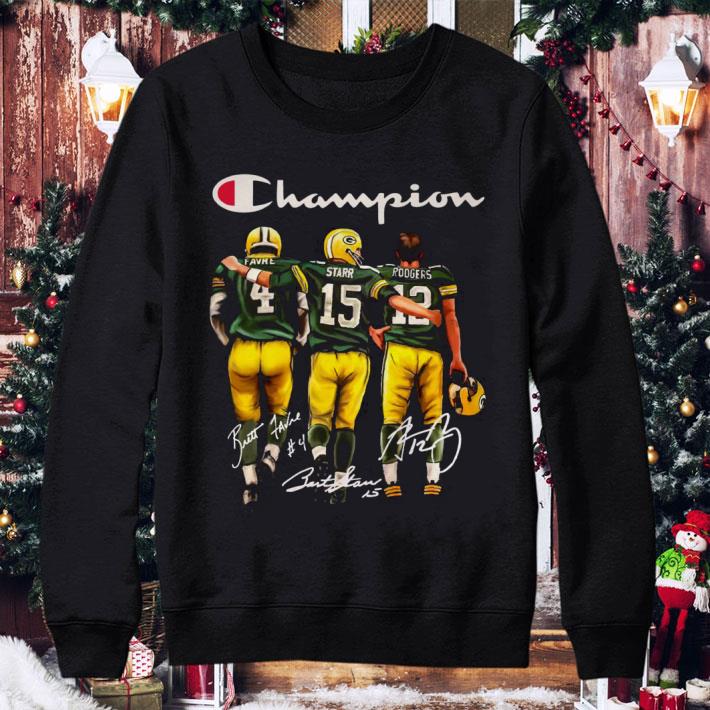 Green Bay Packers Champion Favre Starr Aaron Rodgers Signatures shirt