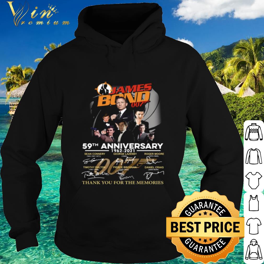 Best James Bond 007 59th Anniversary Thank You For The Memories Signatures shirt