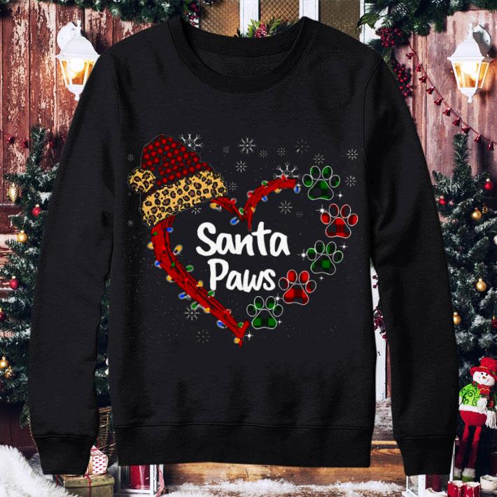 Best Santa Paws Heart Christmas shirt