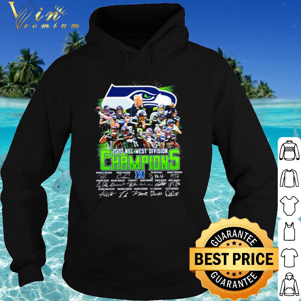 Official Seattle Seahawks 2020 Nfc West Division Champions Signatures shirt