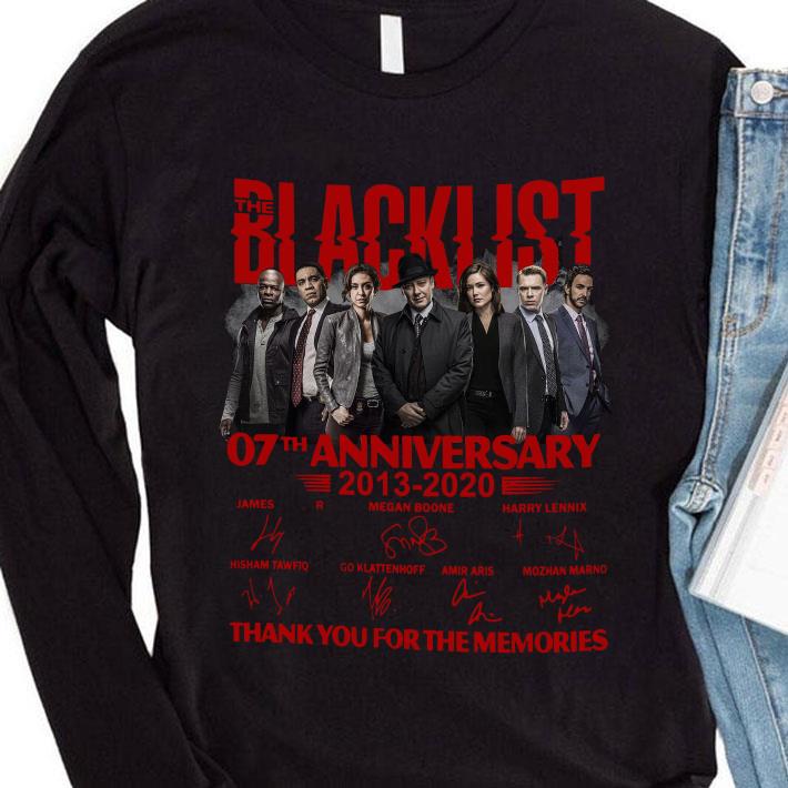 Thank You The Blacklist 07th anniversary 2013-2020 Signatures shirt