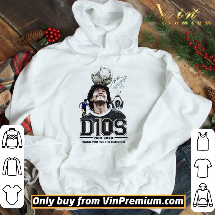 Maradona dios 1960 2020 thank you for the memories signature shirt