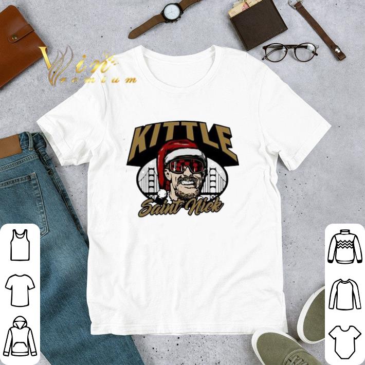 Merry George Kittle Saint Nick Christmas tshirt