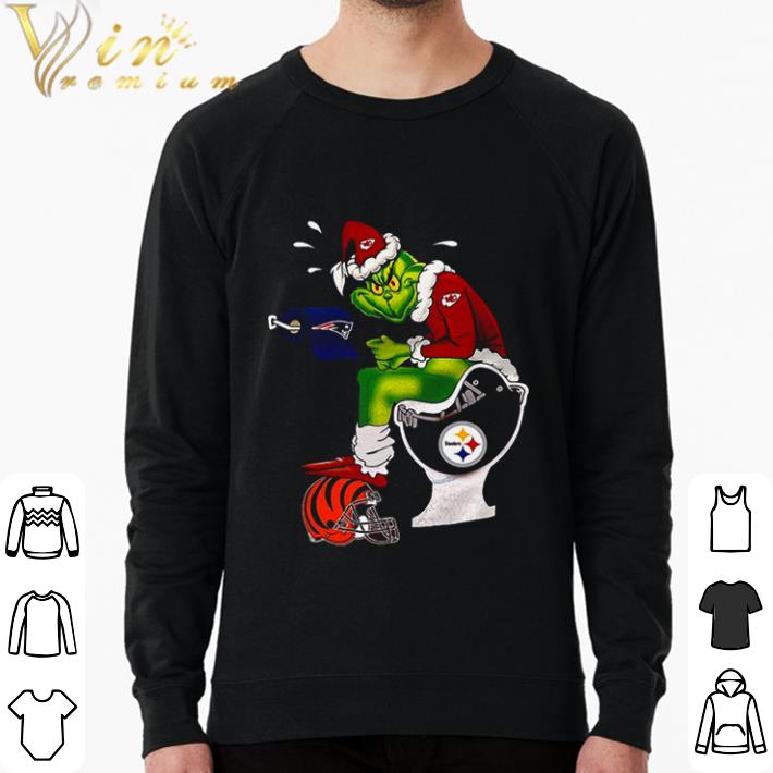 Nice New England Patriots Grinch Kansas City Chiefs toilet Pittsburgh Steelers Cincinnati Bengals shirt sweatshirt