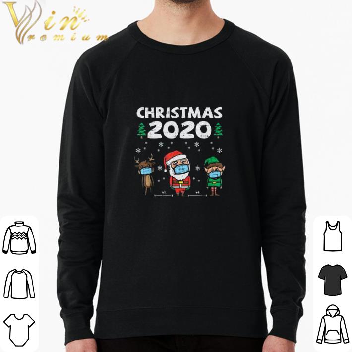 Nice Christmas 2020 Reindeer Santa Elf Mask 6 Ft Quarantine Gift shirt sweatshirt