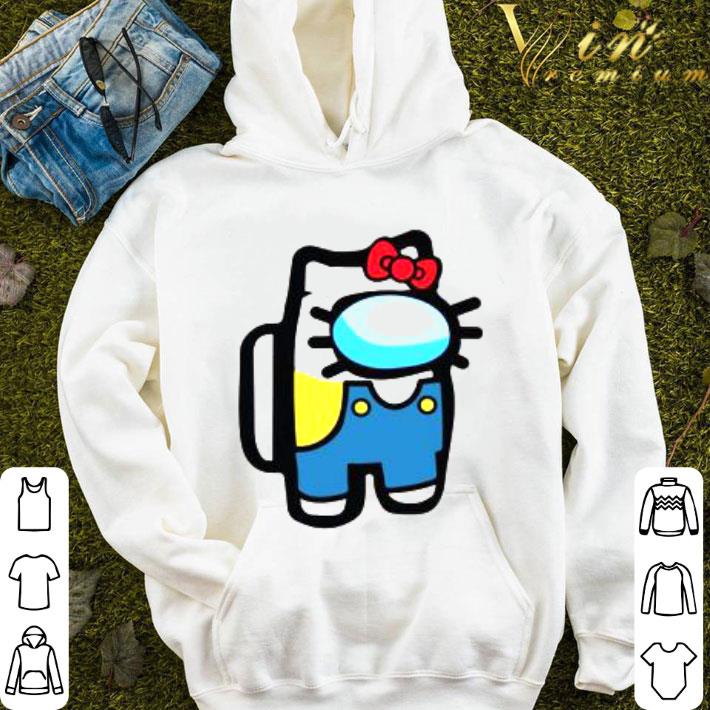 Hello Kitty Cat Crewmate Character Among Us Gaming shirt