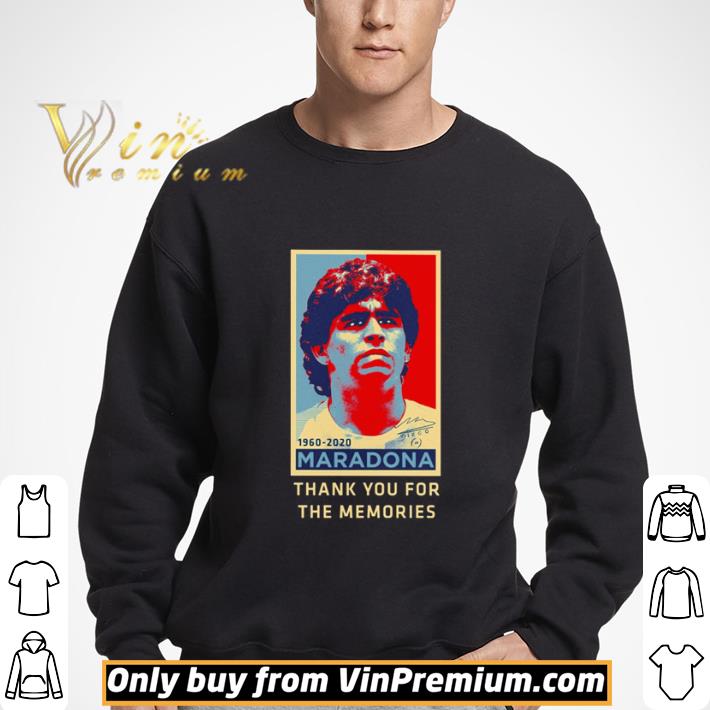 1960 2020 Diego MaraDona thank you for the memories shirt
