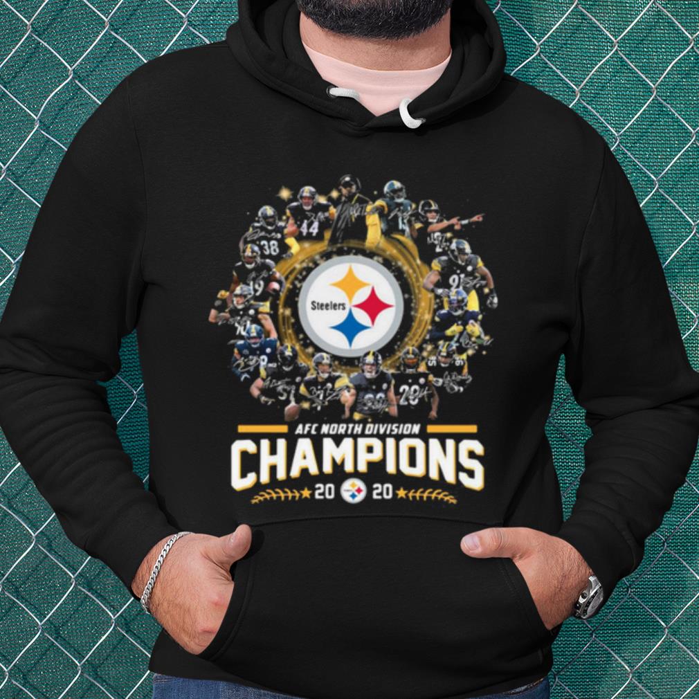Best AFC north division Champions 2020 Pittsburgh Steelers signatures shirt