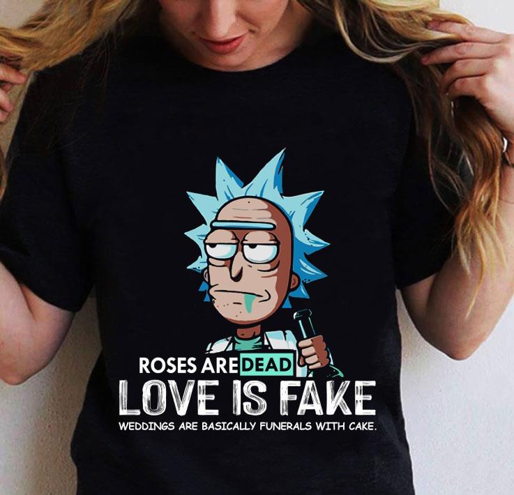 t shirt rick et morty rose