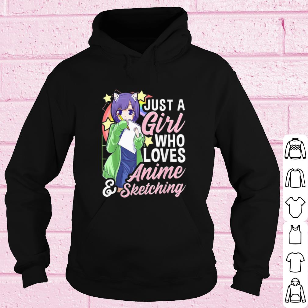Nice Anime Girl Just A Girl Who Loves Anime and Sketching shirt