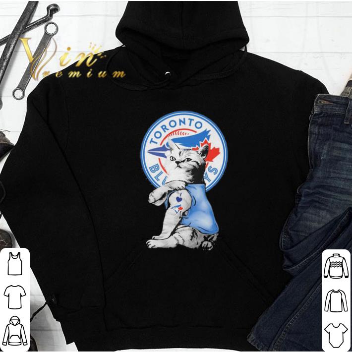 Cat tattoo I love Toronto Blue Jays tshirt