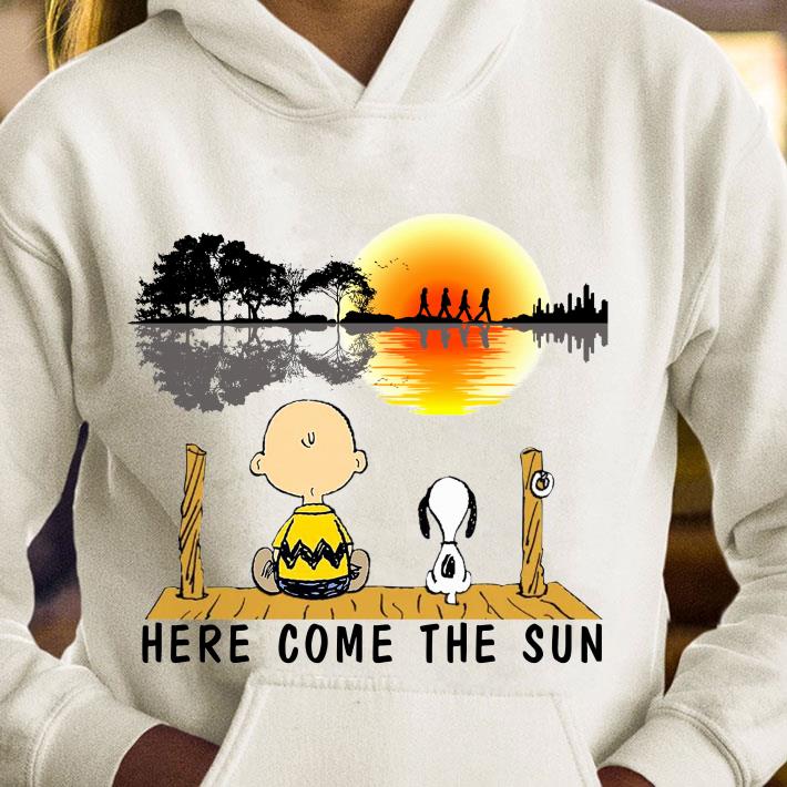 Original The Beatles Snoopy Charlie Brown Guitar Lake Here Come The Sun shirt 3 Original The Beatles Snoopy Charlie Brown Guitar Lake Here Come The Sun shirt