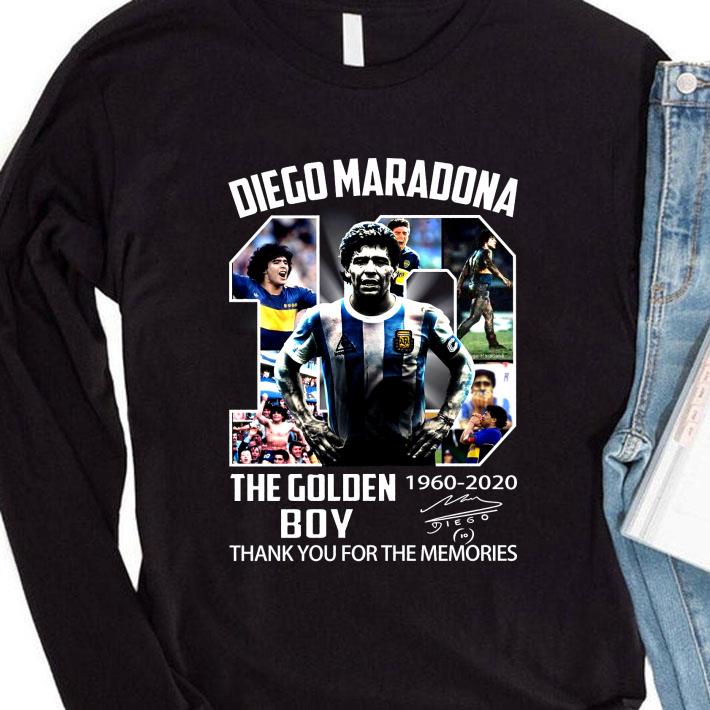Original 10 Diego Maradona RIP The Golden Boy 1960-2020 Signed Thank You shirt 3 Original 10 Diego Maradona RIP The Golden Boy 1960-2020 Signed Thank You shirt