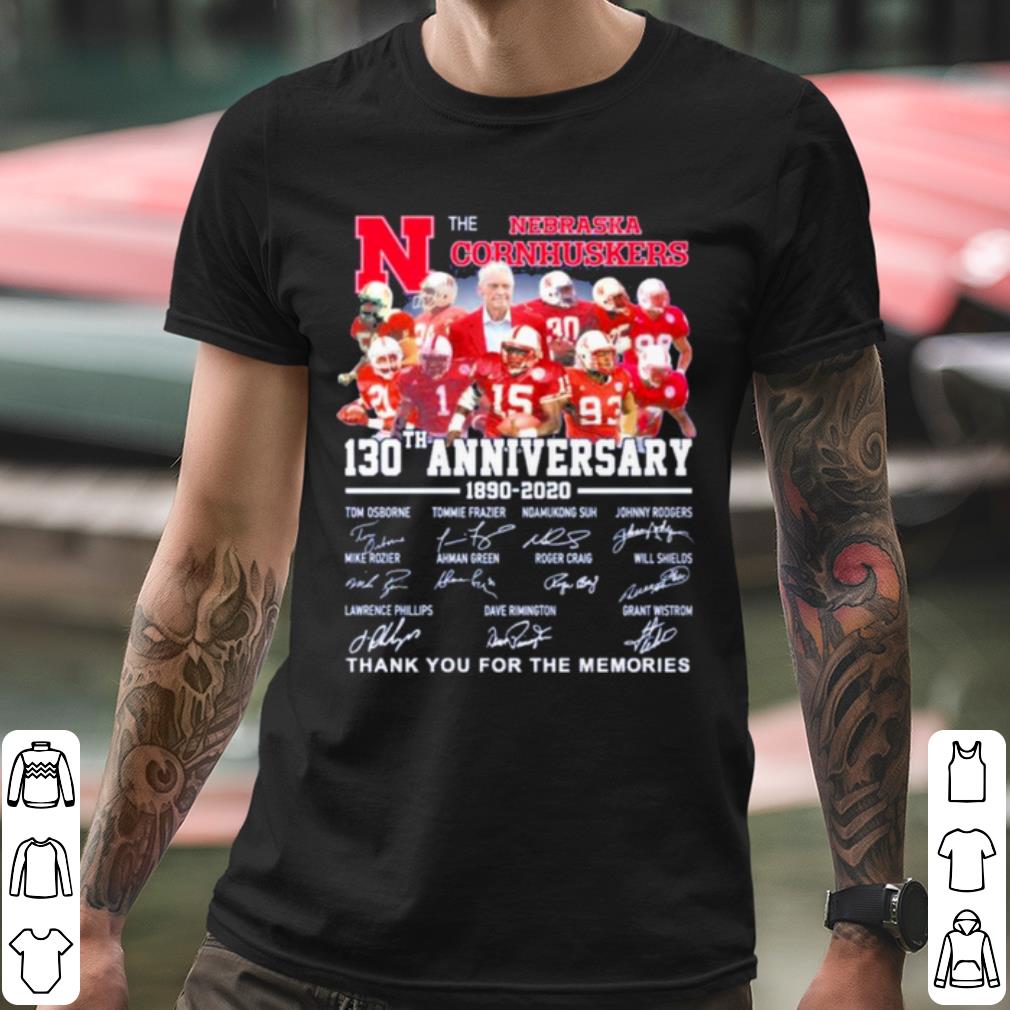 Nice The Nebraska Cornhuskers Anniversary Signature Thank The Memories shirt