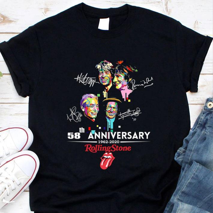 Official Signatures 58th Anniversary 1962-2020 The Rolling Stone shirt Official Signatures 58th Anniversary 1962-2020 The Rolling Stone shirt 1