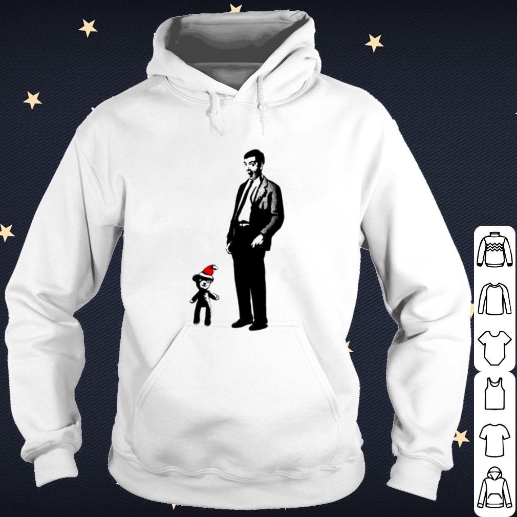 Premium Mr Bean and Santa Teddy merry Christmas shirt
