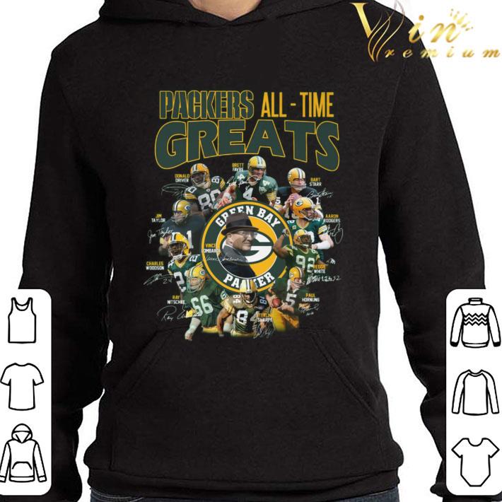 Coach Green Bay Packers All-time Greats Signatures shirt 3 Coach Green Bay Packers All-time Greats Signatures shirt