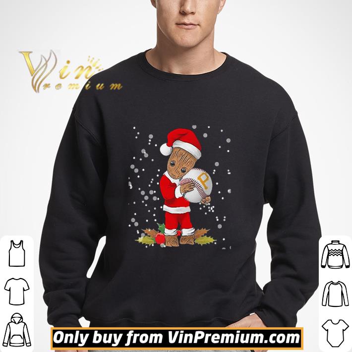 Santa Baby Groot Hug Pittsburgh Pirates Christmas shirt