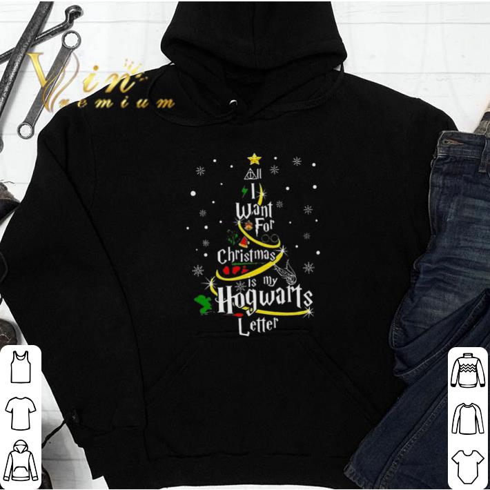 All I Want For Christmas Is My Hogwarts Letter Christmas Tree tshirt