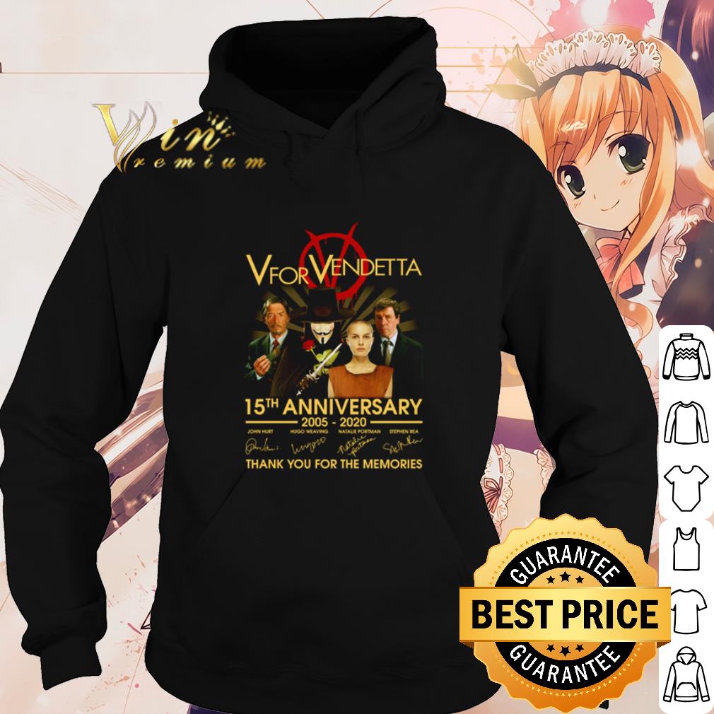 Official V For Vendetta Anniversary 2005 2020 Thank Memories Signature shirt
