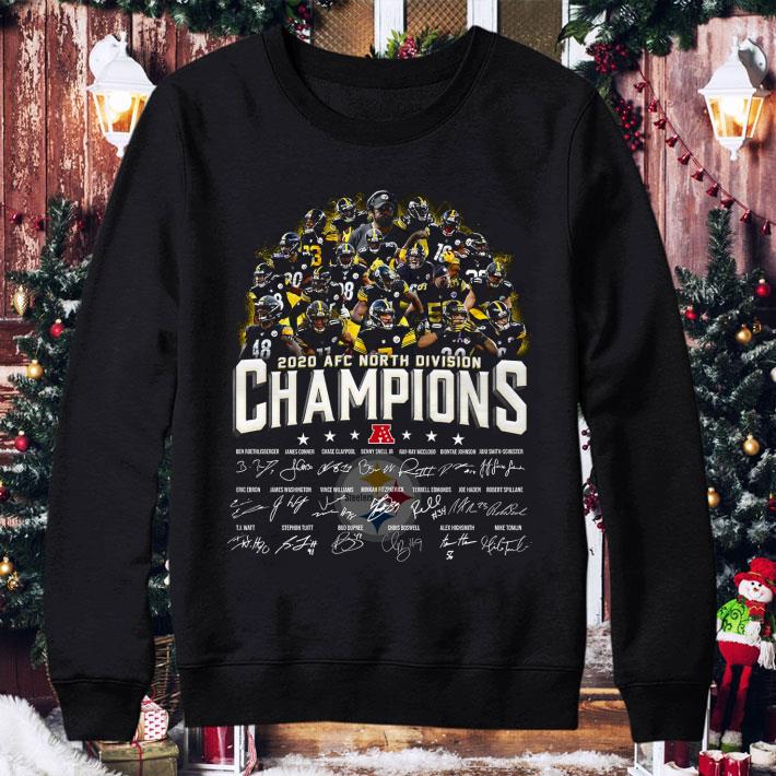 Pittsburgh Steelers 2020 AFC North Division Champions Signatures shirt 3 Pittsburgh Steelers 2020 AFC North Division Champions Signatures shirt
