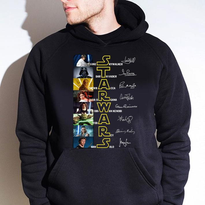 Premium Star Wars Characters Signatures Luke Skywalker Darth Vader Leia shirt 3 Premium Star Wars Characters Signatures Luke Skywalker Darth Vader Leia shirt